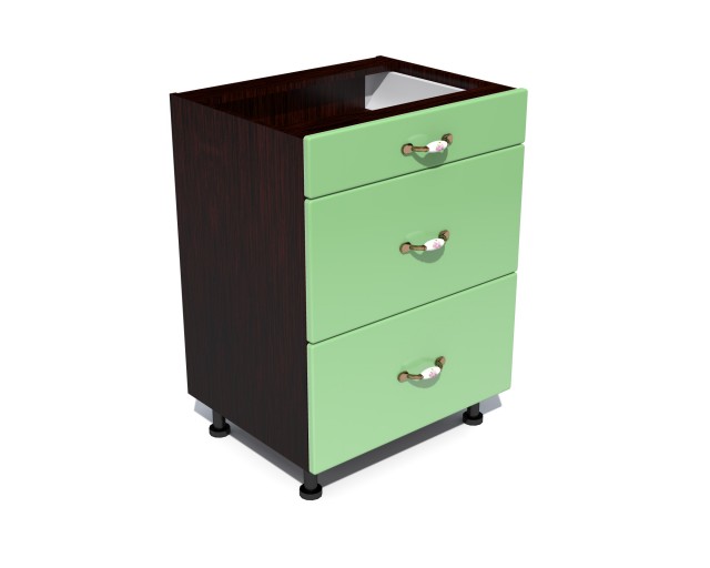 Corp inferior 60 cu 3 sertare metalice pentru greutate Zebra MDF fistic simplu Corp inferior 60 cu 3 sertare metalice pentru greutate Zebra MDF fistic simplu